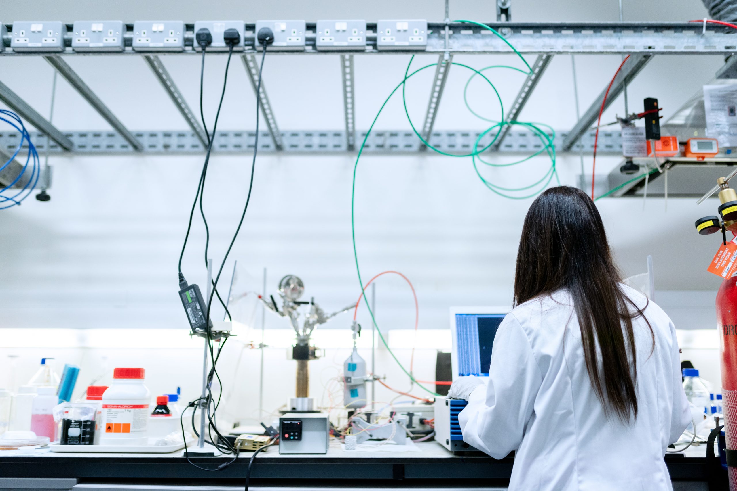 regional-quantum-initiative-and-girl-scientist-working-on-quantum-technology-with-scientific-instruments